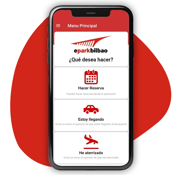 app para reservar parking en el aeropuerto